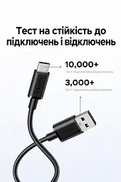 Кабель UGREEN L309 USB-A - USB-C QC 3.0 18 Вт 0,5 м чорний (95796) - мініатюра 10