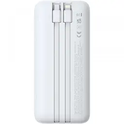 Батарея універсальна Baseus Lipow 20000mAh 22,5W PD, QC/3.0, White (P10079102213-00) - мініатюра 3