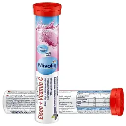 Вітаміни Mivolis Eisen + Vitamin C Залізо + Вітамін С 20 шипучих таблеток