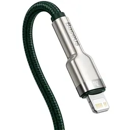 Кабель Baseus Cafule Metal USB-C to Lightning PD 20W 1m Green (CATLJK-A06) [169507] - мініатюра 4