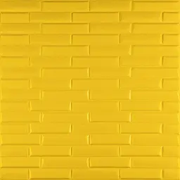 3D панель Sticker Wall самоклеюча кладка 700х770х7мм Жовта 037 SW-00000302