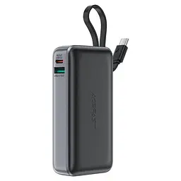 Зовнішній аккумулятор ACEFAST M7 PD30W power bank with cable 10000mAh, чорний