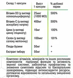 Імуногрін 60 капсул Грін-Віза - мініатюра 4