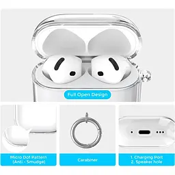 Чохол AhaStyle Transparent TPU Silicone Case для AirPods 4 Clear [133821] - мініатюра 3