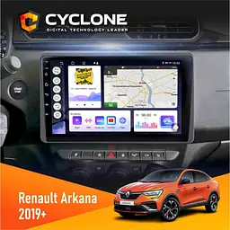 Штатна магнітола Renault Arkana, Duster 2019+ Cyclone C10-011 4x64, DSP Cyclone (НФ-00005279)