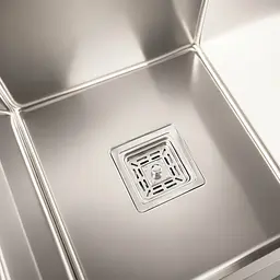 Кухонна мийка нержавійка Platinum Handmade HDB 78x48 на дві чаші (квадратний сифон,3.0/1.0), Нержавіюча сталь - мініатюра 6