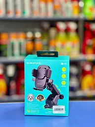 Автомобільний тримач для телефона BOROFONE BH60 (чорний) - на панель та лобове скло - мініатюра 2