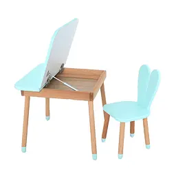 Дитячий стіл 04-025B-DESK, зі стільчиком, блакитний - мініатюра 2