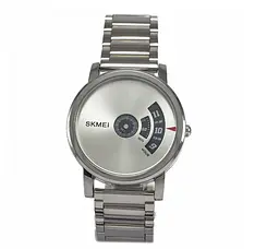 Чоловічий годинник Skmei 1260 оригінальні silver black - мініатюра 10