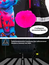 Ортопедичний рюкзак з пеналом та мішком 3 в 1 для дівчинки School Standard 38х30х18 см з Тигром для початкової школи (Full 170-64) - мініатюра 9