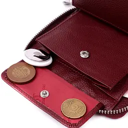 Практичний гаманець для жінок із натуральної шкіри ST Leather 22450 бордовий - мініатюра 8