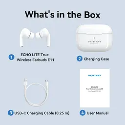 Навушники TWS Vention Elf Earbuds ECHO LITE E11 White - мініатюра 5