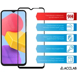 Скло захисне ACCLAB Full Glue Samsung M13 Black (1283126544927) - мініатюра 3