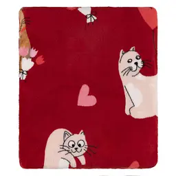Плед Ardesto Flannel 160х200 см 100% поліестер котики з сердечками pbe0050460 - мініатюра 3