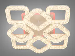 Плоска світлодіодна стельова люстра з пультом S2205/4+4WH LED 3 - мініатюра 2