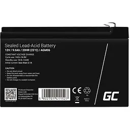 Акумуляторна батарея AGM Green Cell VRLA 12V 9Ah для ИБП (AGM06) - мініатюра 3