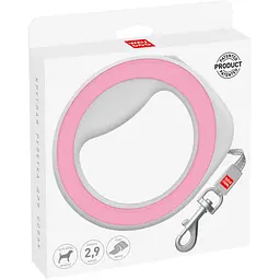 Повідець для собак WAUDOG R-leash світловідбиваюча стрічка XS-M до 40 кг 2.9 м рожевий (81277) - мініатюра 3