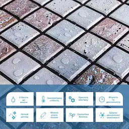 Декоративна панель Sticker Wall ПВХ мозаїка 960х480х4мм Бежевий мармур SW-00001433 - мініатюра 4