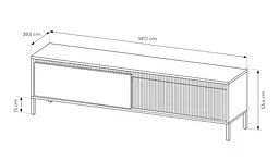 Тумба під телевізор Perfect Home Сенсо / Senso 2-дверна 2D/187 Беж (PFH-091110) - мініатюра 3
