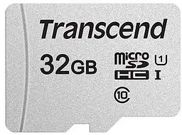 Карта пам'яті microSD 32GB C10 UHS-I R100/W20MB/s + SD Transcend teh0013291