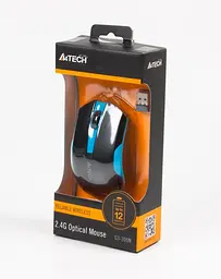 Миша A4Tech G3-200N Wireless black+blue - мініатюра 4