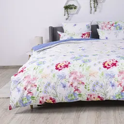 Постільна білизна євро з бязі ТЕП Soft Dreams Акварельна розкіш 70x70 біла - мініатюра 6