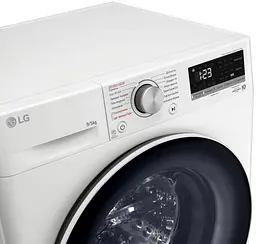 Прально-сушильна машина LG фронтальна, 9(5)кг, 1200, А, 48см, дисплей, пара, інвертор, білий (F2V3FG0W) - мініатюра 9