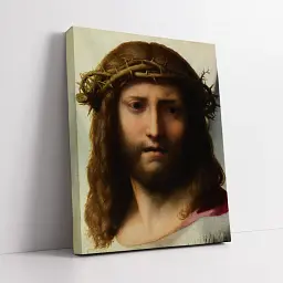 Інтер'єрна картина Голова Христа, Антоніо да Корреджо, Antonio da Correggio, Head of Christ, релігійний декор, 60×48 см (id6969) - мініатюра 2
