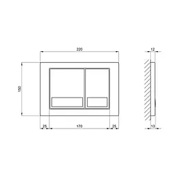 Клавіша змиву Qtap Nest QT0111M06029SAT, Хром матовый - мініатюра 2