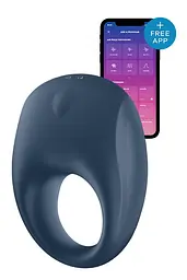 Ерекційне смарт-кільце з вібрацією Satisfyer Strong One, 7.4х2.5 см (синій)