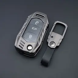 Чохол для автоключів Volkswagen із карабіном темний хром оригінал (YA0002) - мініатюра 2