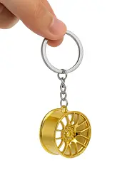 Брелок металевий Rexxon Wheel у формі колісного диска Золотий (4260404116868) - мініатюра 2