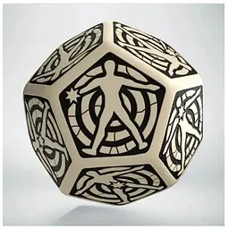 Кубик D12 Hit Location Beige & black die (12HIT05)