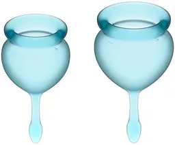 Менструальні чаші Satisfyer Feel Good Menstrual Cup light blue - мініатюра 2
