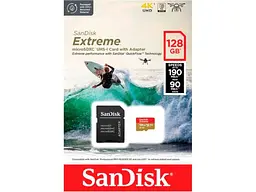 Карта пам'яті SanDisk Extreme microSDXC UHS-I U3 V30 A2 Class 10 128 GB (SDSQXAA-128G-GN6AA) - мініатюра 4