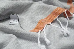 Рушник Barine Pestemal - Basak 95x165 Light Grey-Orange сірий-помаранчевий - мініатюра 3