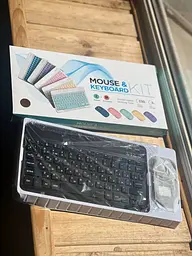 Клавіатура з мишкою Keyboard set AND 5370 для планшета телефону Bluetooth iPad iPhone Android Type-C Чорний - мініатюра 7
