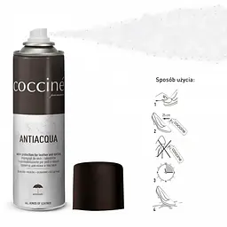 Coccine Antiacqua — універсальний водовідштовхувальний спрей для взуття, 250 мл, безбарвний - мініатюра 2
