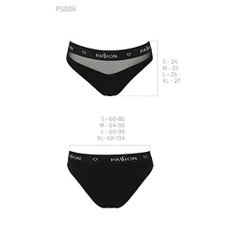 Трусики з прозорою вставкою Passion PS006 PANTIES M, black - мініатюра 6