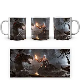 Кухоль GeekLand The Witcher Відьмак Цірі TW 002.027 330 мл білий - мініатюра 4