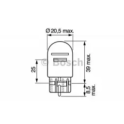 Автолампа Bosch 21/5W (1 987 302 823) - мініатюра 5