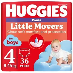 Підгузки Huggies Little Movers/Pants 4 Jumbo 9-14 кг для хлопчиків 36 шт (5029053564265)