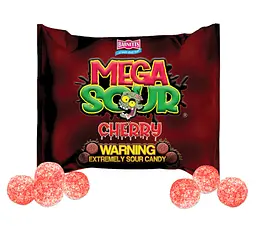 Кислі цукерки Barnetts Mega Sour Cherry Candy 104г - мініатюра 3