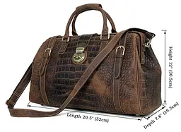 Шкіряна дорожня сумка Vintage 52х30,5х19,5 см sum0012653 - мініатюра 3