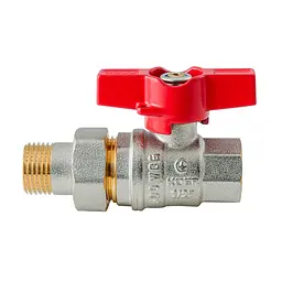 Кран з американкою Koer Extreme KE.227-15 - 1/2" ручка "метелик" червона KR5765 - мініатюра 4