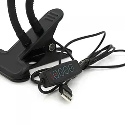 Тримач підставка Voltronic Power для телефона на затискачі Yt35299 + кільце підсвічування Led чорна - мініатюра 3