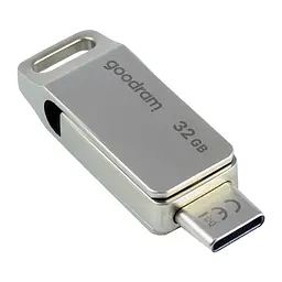 USB флеш накопичувач Goodram 32GB ODA3 Silver USB 3.0 / Type-C (ODA3-0320S0R11) - мініатюра 1