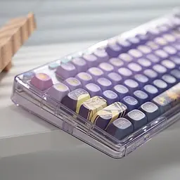 Набір кейкапів PBT MOA-Starry River Dream / Compatible with Cherry MX Switch, Gateron, TTC, Clones, Фіолетовий - мініатюра 2