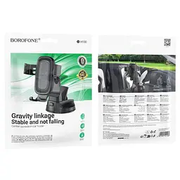 Автотримач Borofone BH130 Follower gravity car holdercenter console чорний - мініатюра 3