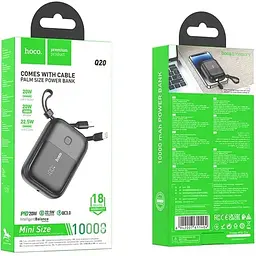 Павербанк Hoco Q20 Fountain 22.5W+PD22W 10000 mAh Black - мініатюра 4